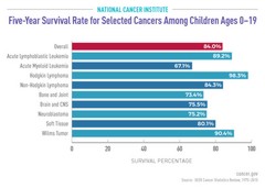 Five-Year Survival Rate for Selected Cancers Among Children: Image